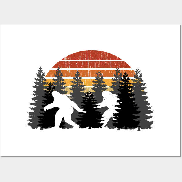 Funny Bigfoot and Sasquatch T Shirts Wall Art by DHdesignerPublic